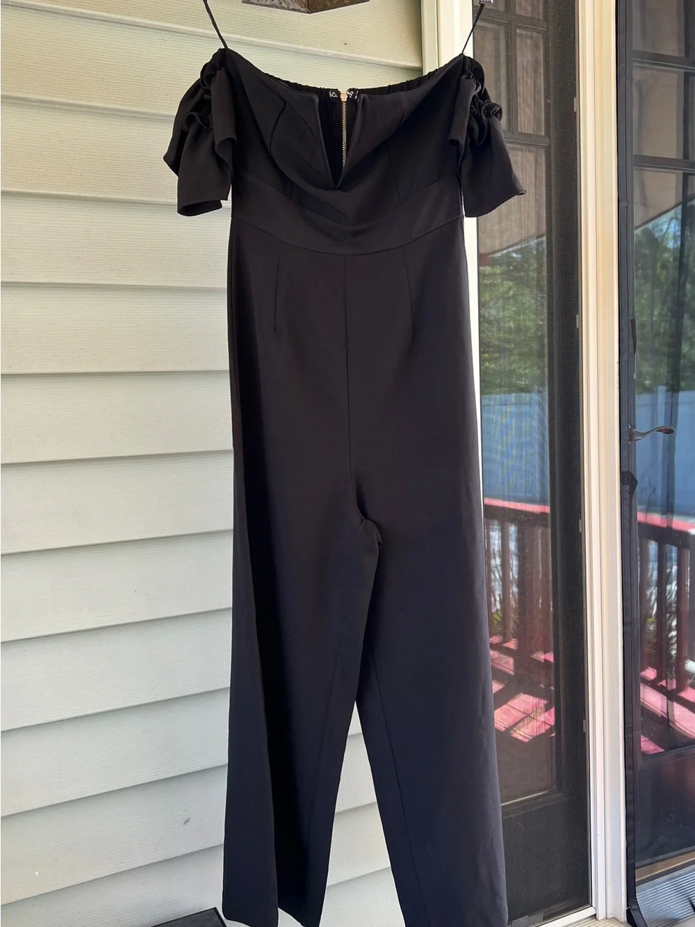 Revamped Off Shoulder Ruffle Jumpsuit size XS - Picture 1 of 6